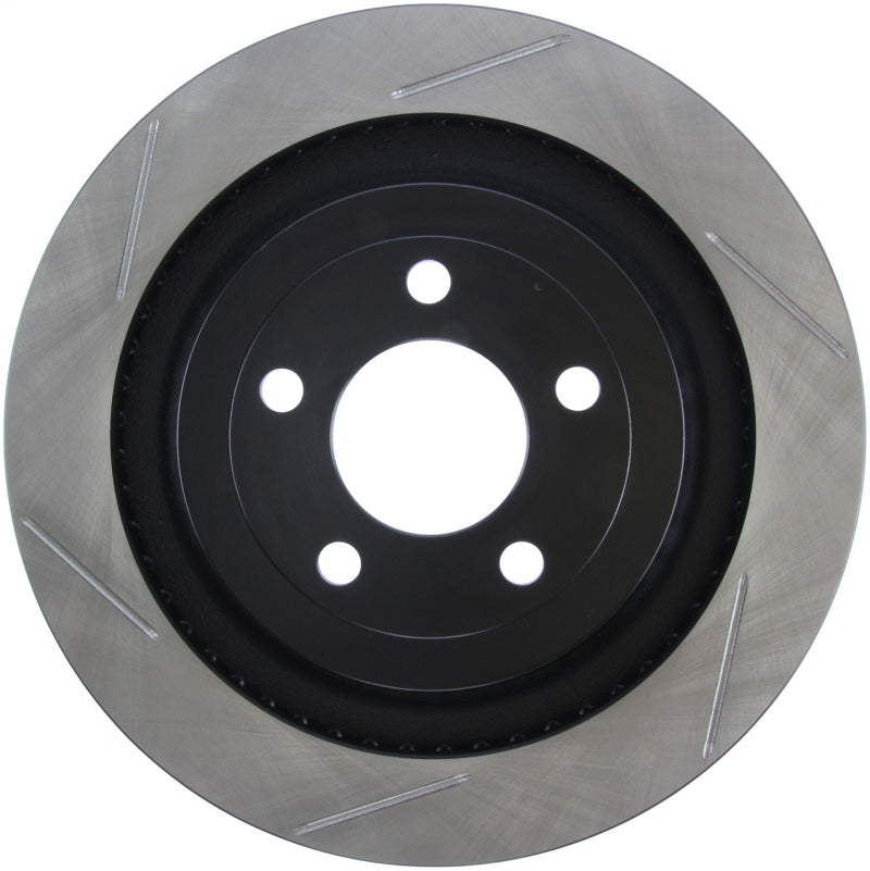 Stoptech - Brake Rotors - Slotted - StopTech 2015 Ford Mustang GT w/ Brembo Brakes Right Rear Slotted Brake Rotor - Anything Coyote