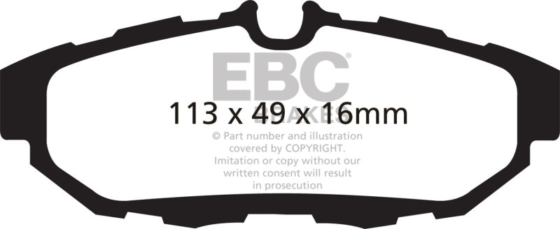 EBC - Brake Pads - Performance - EBC 10-14 Ford Mustang 3.7 Redstuff Rear Brake Pads - Anything Coyote