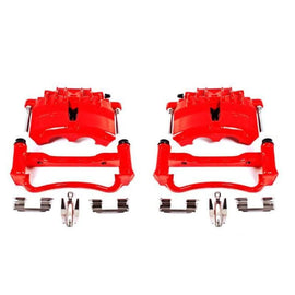 PowerStop - Brake Calipers - Perf - Power Stop 03-04 Ford Mustang Front Red Calipers w/Brackets - Pair - Anything Coyote