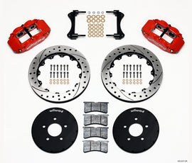 Wilwood - Big Brake Kits - Wilwood Narrow Superlite 6R Front Hat Kit 12.88in Drill Red 1994-2004 Mustang - Anything Coyote