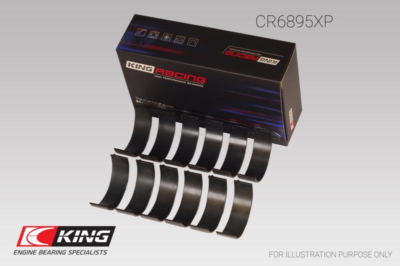 King Engine Bearings - Bearings - King Ford Ecoboost 3.5L V6 (Size 0.25) pMaxBlack Coated Connecting Rod Bearing Set - Anything Coyote