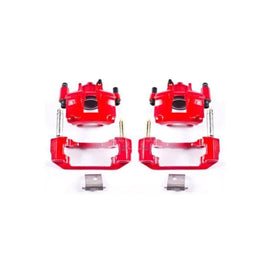 PowerStop - Brake Calipers - Perf - Power Stop 94-98 Ford Mustang Front Red Calipers w/Brackets - Pair - Anything Coyote