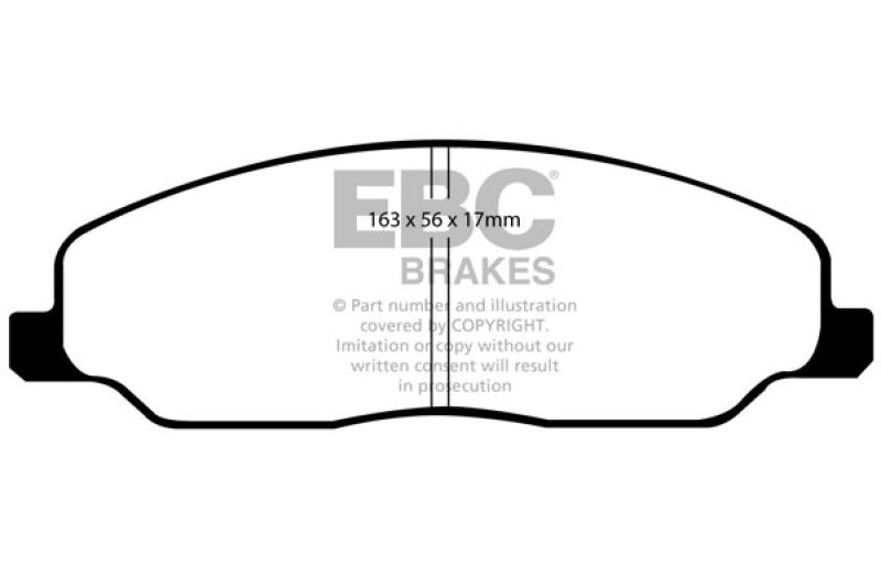 EBC - Brake Pads - Performance - EBC 05-10 Ford Mustang 4.0 Yellowstuff Front Brake Pads - Anything Coyote