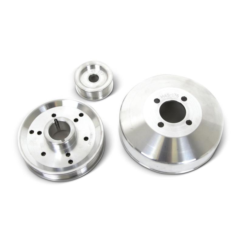 BBK - Pulleys - Crank, Underdrive - BBK 96-01 Mustang 4.6 GT Cobra Underdrive Pulley Kit - Lightweight CNC Billet Aluminum (3pc) - Anything Coyote