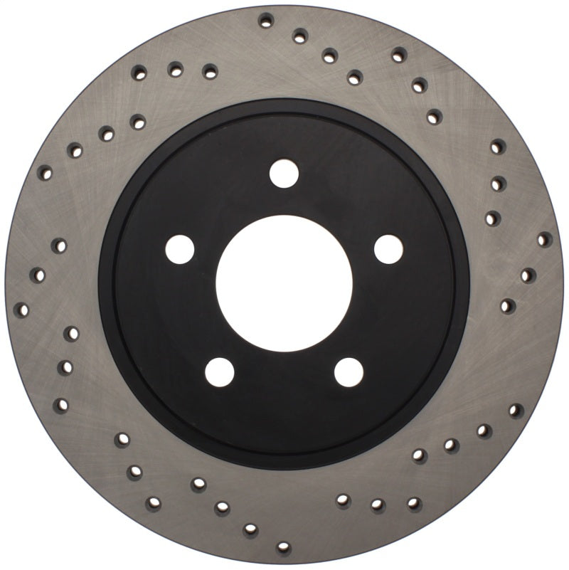 Stoptech - Brake Rotors - Drilled - StopTech 05-10 Ford Mustang V6/4.0L / GT V8/4.6L Cross Drilled Right Rear Rotor - Anything Coyote