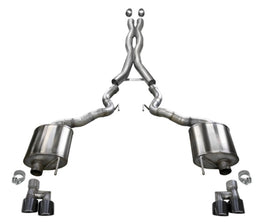 CORSA Performance - Catback - Corsa 18-20 Ford Mustang GT Convertible w/o Active Valves Xtreme Cat-Back w/ Black PVD 4in Tips - Anything Coyote