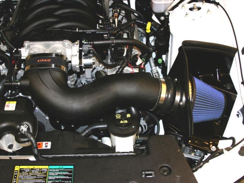 Airaid - Cold Air Intakes - Airaid 11-14 Ford Mustang GT 5.0L Race Only (No MVT) MXP Intake System w/ Tube (Dry / Blue Media) - Anything Coyote