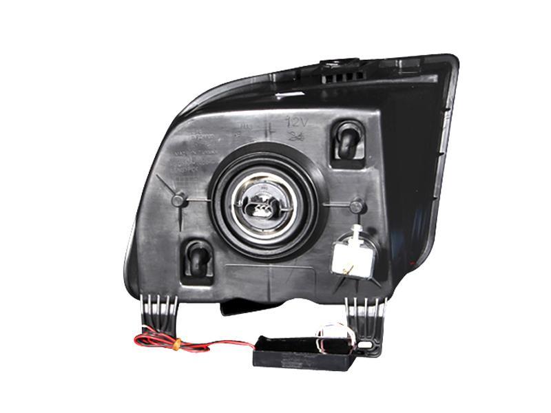 ANZO - Headlights - ANZO 2005-2009 Ford Mustang Crystal Headlights w/ Halo Black (CCFL) - Anything Coyote