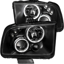 Load image into Gallery viewer, ANZO - Headlights - ANZO 2005-2009 Ford Mustang Projector Headlights w/ Halo Black - Anything Coyote