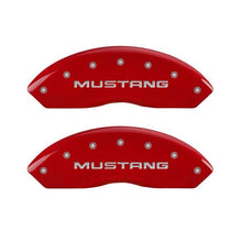 Load image into Gallery viewer, MGP - Caliper Covers - MGP 4 Caliper Covers Engraved Front Mustang Engraved Rear SN95/GT Red finish silver ch - Anything Coyote