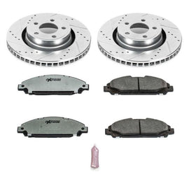 PowerStop - Brake Kits - Performance D&S - Power Stop 15-19 Ford Mustang Front Z26 Street Warrior Brake Kit - Anything Coyote
