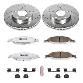 PowerStop - Brake Kits - Performance D&S - Power Stop 99-04 Ford Mustang Front Z26 Street Warrior Brake Kit - Anything Coyote