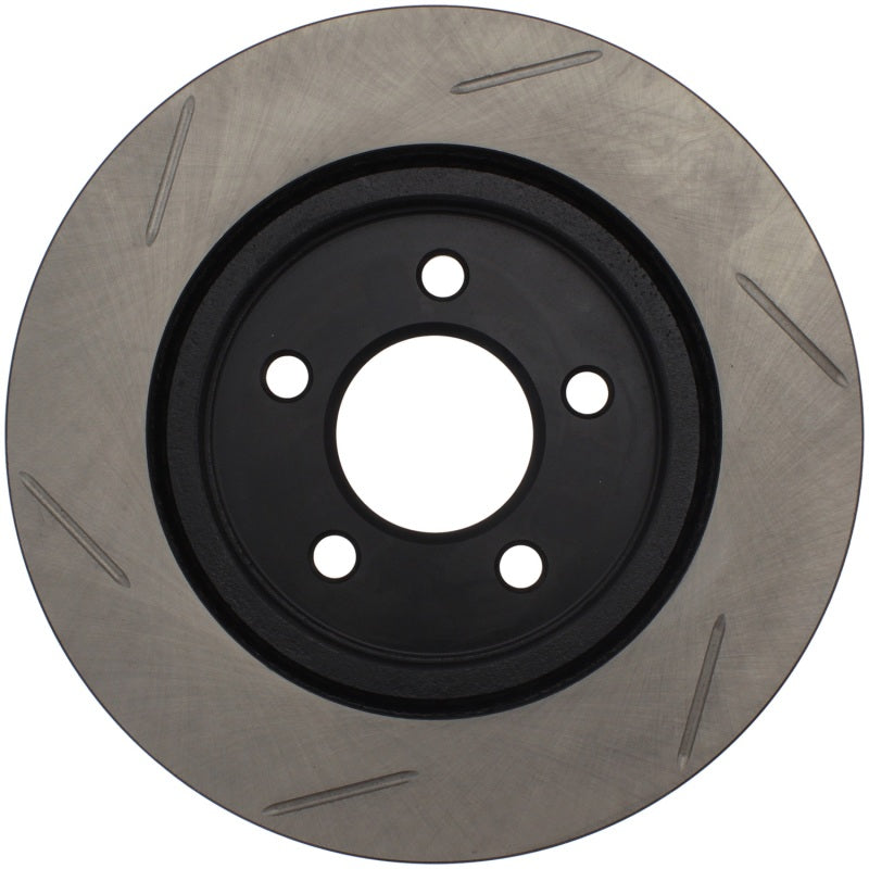 Stoptech - Brake Rotors - Slotted - StopTech Power Slot 05-10 Mustang V6/4.0L / GT V8-4.6L Rear Left Slotted Rotor - Anything Coyote