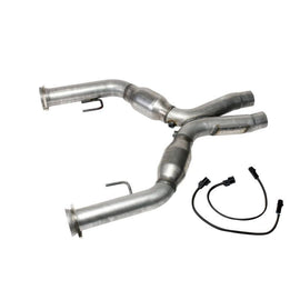 BBK - X Pipes - BBK 05-10 Mustang 4.6 Short Mid X Pipe With Catalytic Converters 2-3/4 For BBK Long Tube Headers - Anything Coyote
