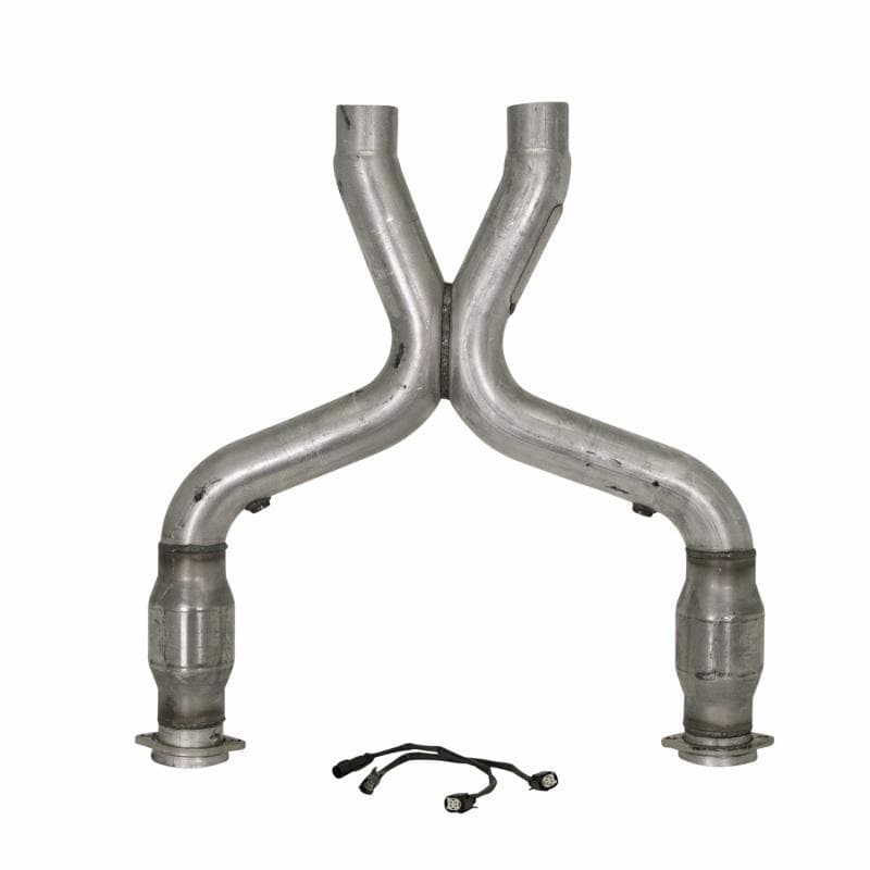 BBK - X Pipes - BBK 11-14 Mustang 5.0 Short Mid X Pipe With Catalytic Converters 3.0 For BBK Long Tube Headers - Anything Coyote