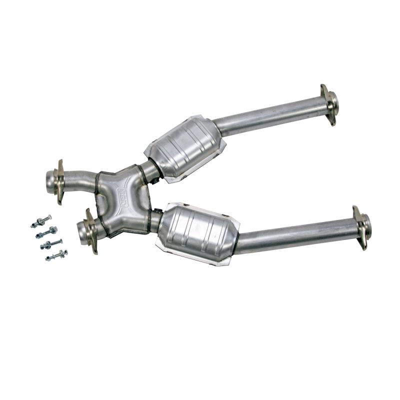 BBK - X Pipes - BBK 96-04 Mustang 4.6 GT / Cobra Short Mid X Pipe w Catalytic Converters 2-1/2 For Long Tube Headers - Anything Coyote