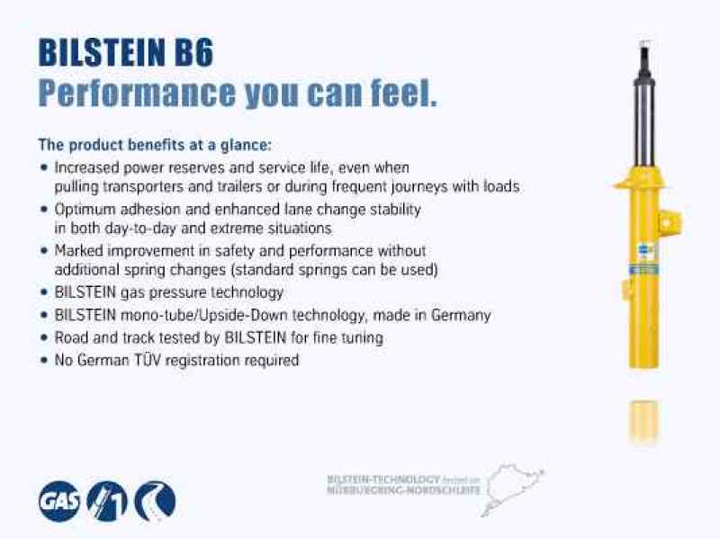 Bilstein - Shocks and Struts - Bilstein B6 Performance 15-17 Ford Mustang GT V8 Rear Monotube Shock - Anything Coyote