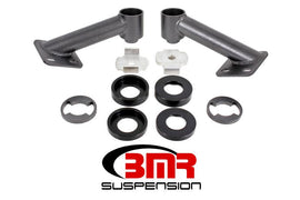 BMR Suspension - Chassis Bracing - BMR 15-17 S550 Mustang Cradle Bushing Lockout Kit - Black Hammertone - Anything Coyote