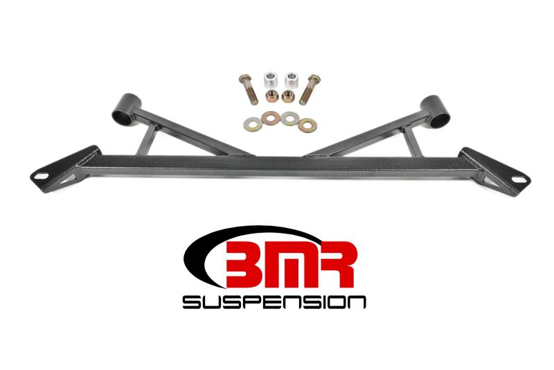 BMR Suspension - Chassis Bracing - BMR 15-17 S550 Mustang Front 4-Point Subframe Chassis Brace - Black Hammertone - Anything Coyote