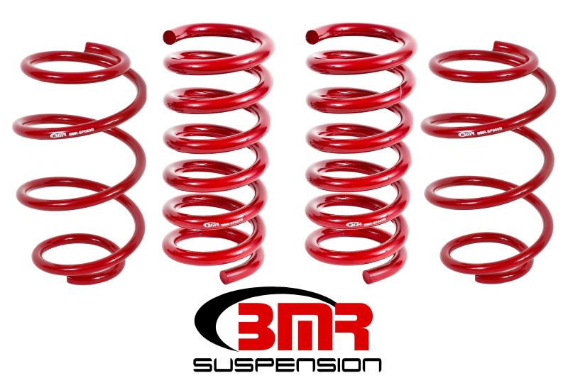 BMR Suspension - Lowering Springs - BMR 15-17 S550 Mustang Performance Version Lowering Springs (Set Of 4) - Red - Anything Coyote