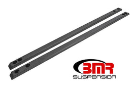BMR Suspension - Chassis Bracing - BMR 15-17 S550 Mustang Super Low Profile Chassis Jacking Rails - Black Hammertone - Anything Coyote