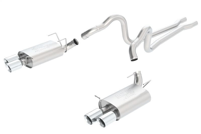 Borla - Catback - Borla 13-14 Ford Mustang Shelby GT500 Coupe 2dr 5.8L 8cyl MT 6spd RWD ATAK SS Catback Exhaust - Anything Coyote
