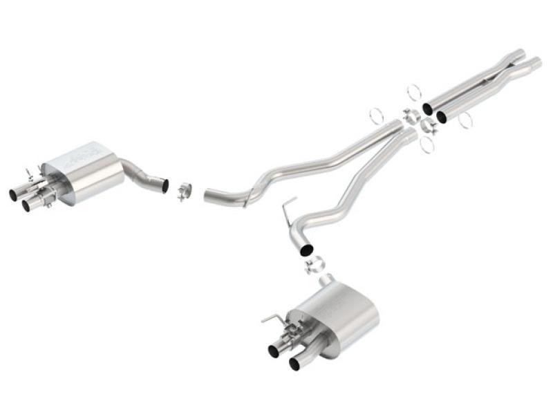Borla - Catback - Borla 15-16 Ford Mustang Shelby GT350 5.2L ATAK Cat Back Exhaust (Uses Factory Valence) - Anything Coyote