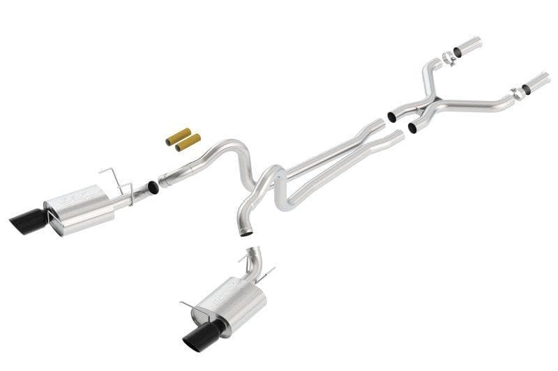 Borla - Catback - Borla 2011-2012 Mustang GT 5.0L Black Chrome 4.5in Rd Tip ATAK Catback Exhaust - Anything Coyote