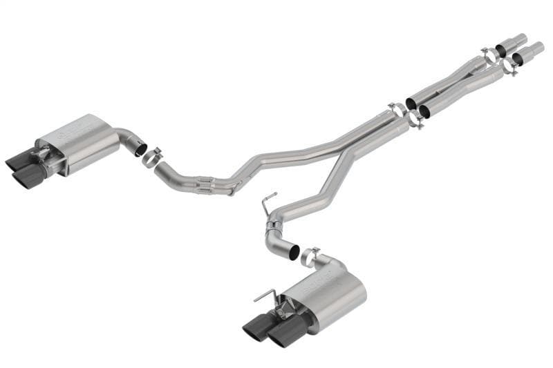 Borla - Catback - Borla 2018 Ford Mustang GT 5.0L AT/MT 3in ATAK Catback Exhaust Black Chrome Tips w/ Valves - Anything Coyote