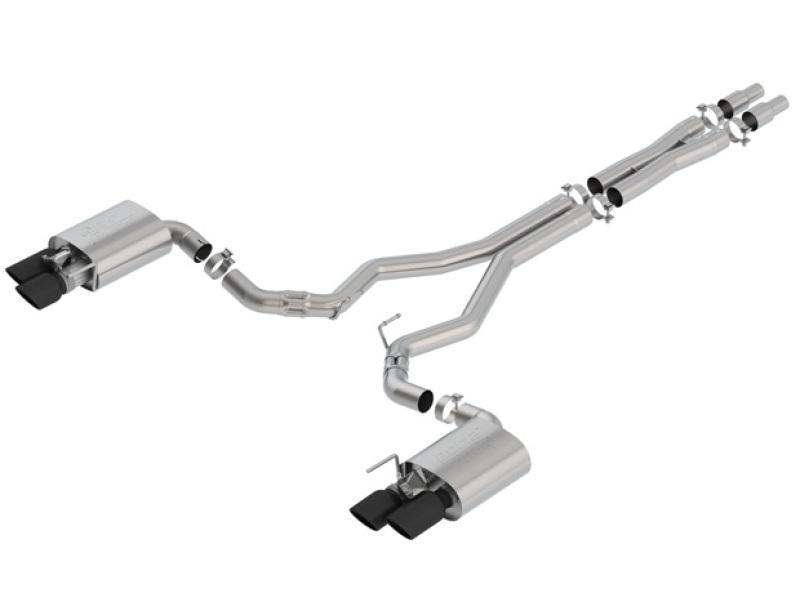 Borla - Catback - Borla 2018 Ford Mustang GT 5.0L AT/MT 3in ATAK Catback Exhaust Black Chrome Tips w/ Valves - Anything Coyote
