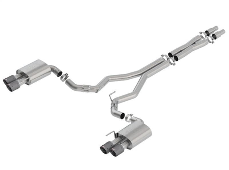 Borla - Catback - Borla 2018 Ford Mustang GT 5.0L AT/MT (w/o Valves) ATAK 3in Cat-Back Exhaust w/Carbon Fiber Tips - Anything Coyote