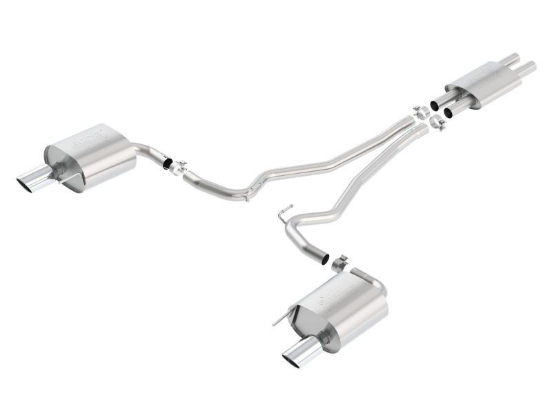 Borla - Catback - Borla ATAK Cat Back 15 Ford Mustang 3.7L V6 MT/AT 2.25in Pipe 4in Single Round Rolled Tips - Anything Coyote
