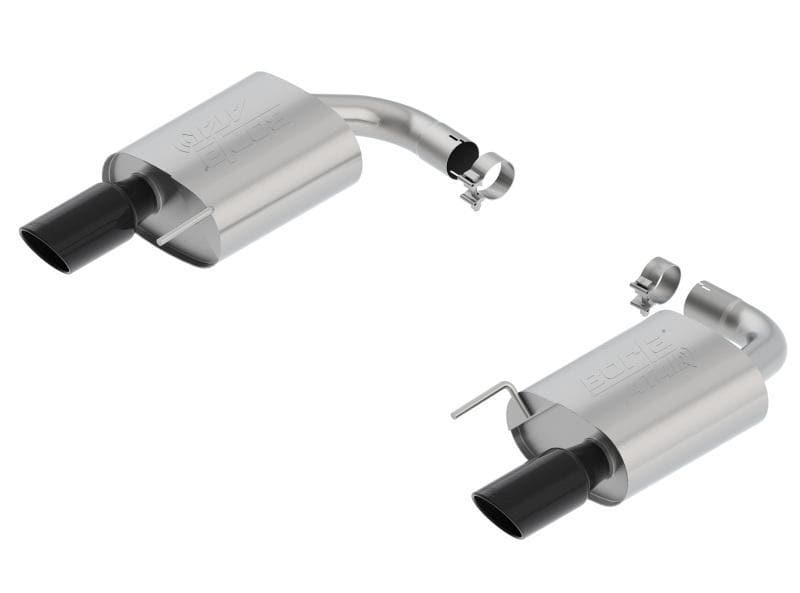 Borla - Catback - Borla Atak S Rear Section 15-17 Ford Mustang GT 5.0L V8 MT/AT 2.5in pipe 4in tip (Black Chrome) - Anything Coyote