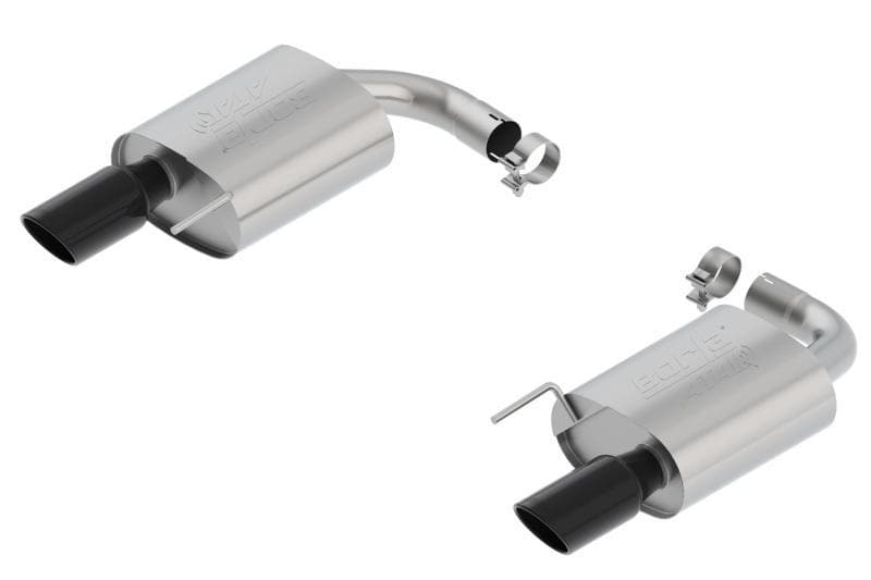 Borla - Catback - Borla Atak S Rear Section 15-17 Ford Mustang GT 5.0L V8 MT/AT 2.5in pipe 4in tip (Black Chrome) - Anything Coyote