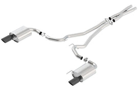 Borla - Catback - Borla S-Type Cat-Back 15-17 Ford Mustang GT 5.0L V8 MT/AT 2.5in pipe 4in tip (Black Chrome) - Anything Coyote