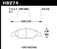 Load image into Gallery viewer, Hawk Performance - Brake Pads - Performance - Hawk 99-04 Ford Mustang Base/GT Performance Ceramic Street Front Brake Pads - Anything Coyote