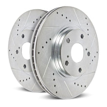 Load image into Gallery viewer, PowerStop - Brake Rotors - Slot &amp; Drilled - Power Stop 15-19 Ford Mustang Rear Evolution Drilled &amp; Slotted Rotors - Pair - Anything Coyote