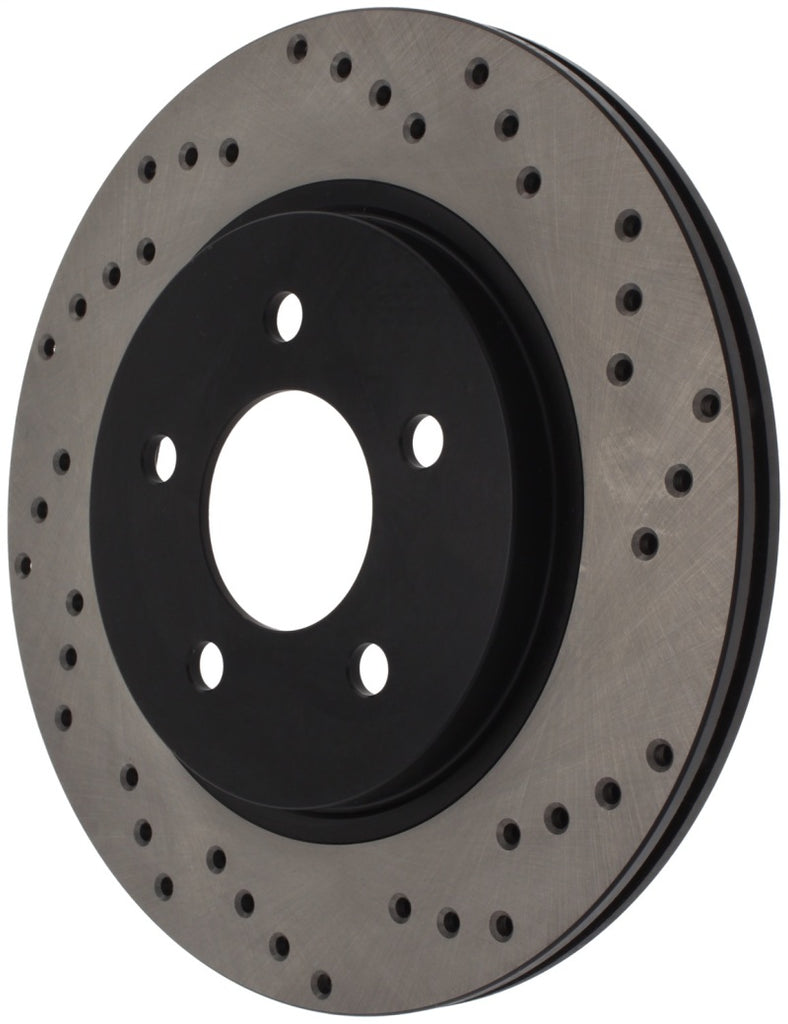 Stoptech - Brake Rotors - Drilled - StopTech 05-10 Ford Mustang V6/4.0L / GT V8/4.6L Cross Drilled Right Rear Rotor - Anything Coyote