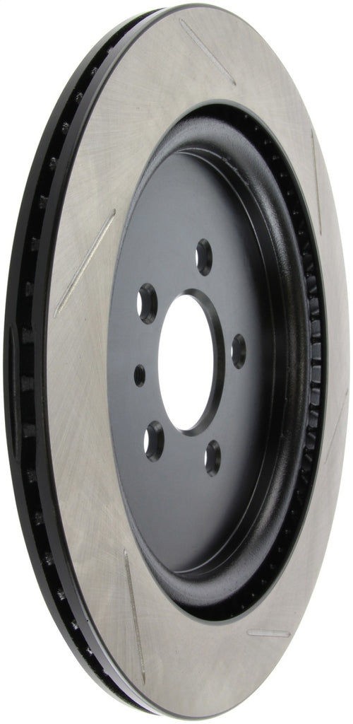 Stoptech - Brake Rotors - Slotted - StopTech Premium High Carbon 13-14 Ford Mustang/Shelby GT500 Right Rear Disc Slotted Brake Rotor - Anything Coyote