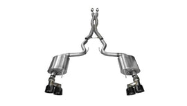 CORSA Performance - Catback - Corsa 15-16 Ford Mustang GT 5.0 3in Cat Back Exhaust Black Quad Tips (Sport) - Anything Coyote