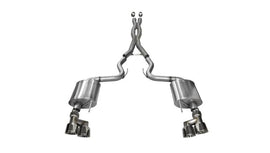 CORSA Performance - Catback - Corsa 15-16 Ford Mustang GT 5.0 3in Cat Back Exhaust Polish Quad Tips (Sport) - Anything Coyote