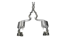 CORSA Performance - Catback - Corsa 15-16 Ford Mustang GT 5.0 3in Cat Back Exhaust Polish Quad Tips (Xtreme) - Anything Coyote