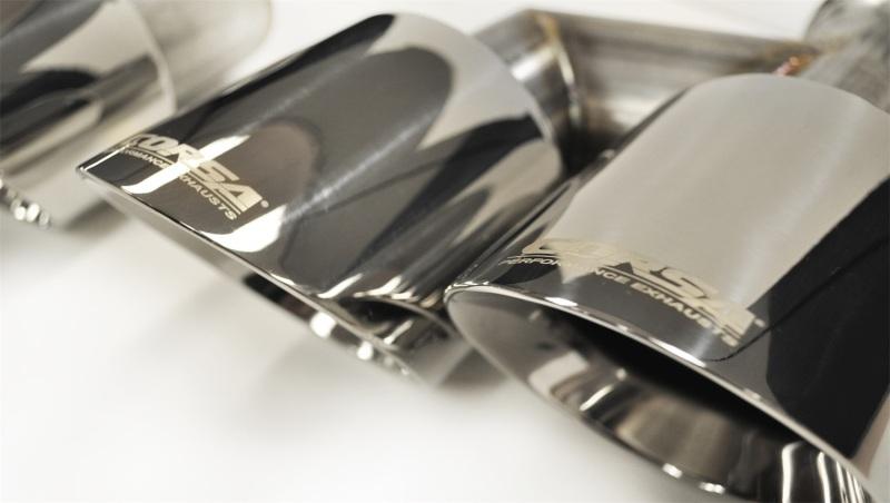 CORSA Performance - Tips - Corsa 15-16 Ford Mustang GT 5.0 Polish Quad Tips Kit - Anything Coyote