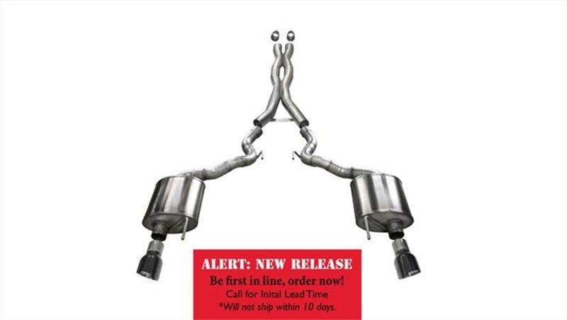 CORSA Performance - Catback - Corsa 15-16 Ford Mustang GT Convertible 5.0L V8 Black Sport Cat-Back Dual Rear Exit - Anything Coyote