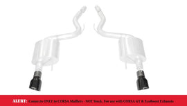 CORSA Performance - Tips - Corsa 15-17 Ford Mustang GT 3.0in Inlet / 4.5in Outlet Black PVD Tip Kit (For Corsa Exhaust Only) - Anything Coyote