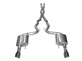 CORSA Performance - Catback - Corsa 15-17 Ford Mustang GT Coupe 5.0L 3in Xtreme Cat-Back Exhaust Dual Rear Exit w/ Gun Metal Tips - Anything Coyote