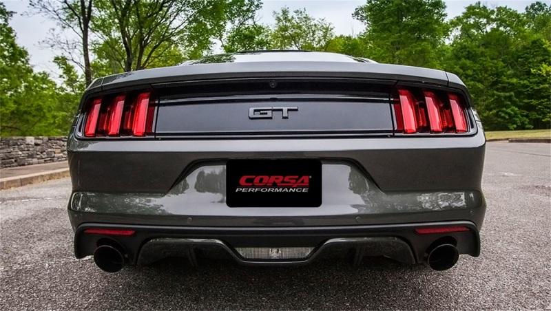CORSA Performance - Axle Back - Corsa 2015 Ford Mustang GT 5.0 3in Axle Back Exhaust Black Dual Tips (Touring) - Anything Coyote