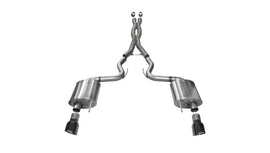 CORSA Performance - Catback - Corsa 2015 Ford Mustang GT 5.0 3in Cat Back Exhaust Black Dual Tips (Sport) - Anything Coyote