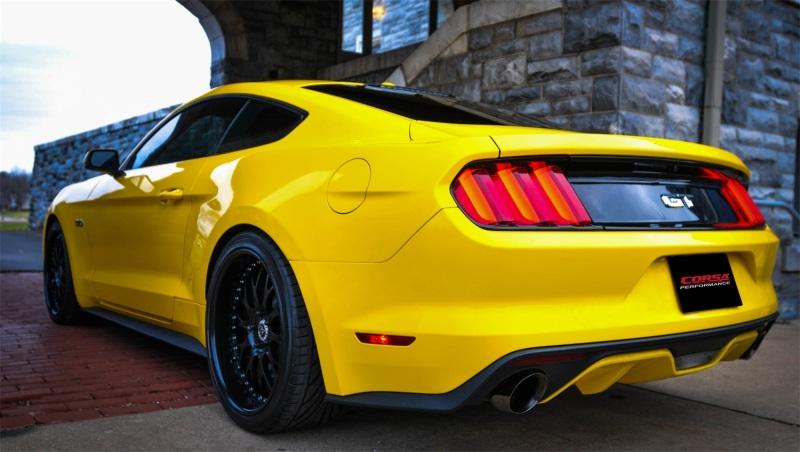 CORSA Performance - Catback - Corsa 2015 Ford Mustang GT Fastback 5.0 3in Xtreme Cat Back Exhaust w/ Dual  Black 4.5in Tips - Anything Coyote