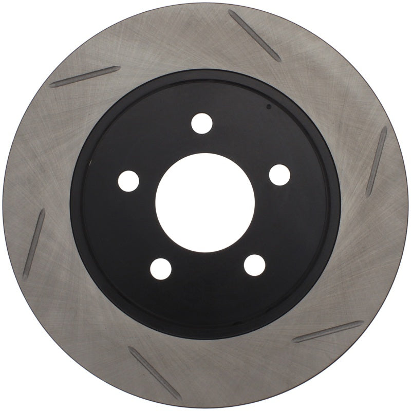 Stoptech - Brake Rotors - Slotted - StopTech Power Slot 05-10 Mustang V6/4.0L / GT V8-4.6L Rear Left Slotted Rotor - Anything Coyote